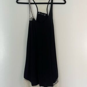 Black and white lace dress